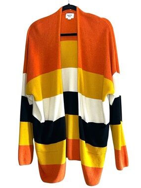 Magnolia Place Colorblock Long Cardigan Boho Cozy Plus One Size